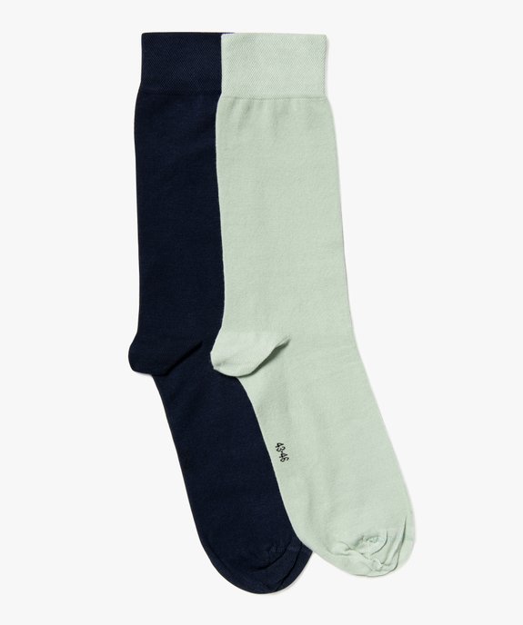 Chaussettes fines tige haute homme (lot de 2) vue1 - GEMO(HOMWR HOM) - GEMO