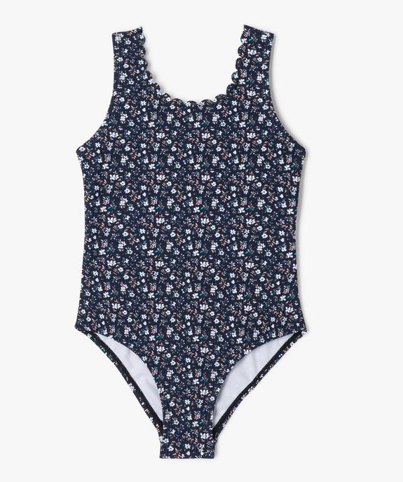 Maillot de bain une pièce à motifs fleuris fille vue1 - GEMO 4G FILLE - GEMO