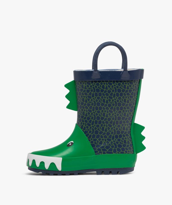 Bottes de pluie bébé garçon en caoutchouc avec motifs et à anses vue10 - BUGGY - GEMO