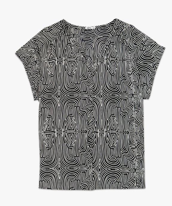 Blouse imprimée à manches courtes femme grande taille vue4 - GEMO 4G GT - GEMO