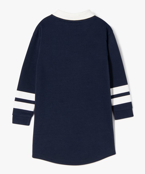 Robe sweat courte à col polo fille - Camps United vue5 - CAMPS UNITED - GEMO