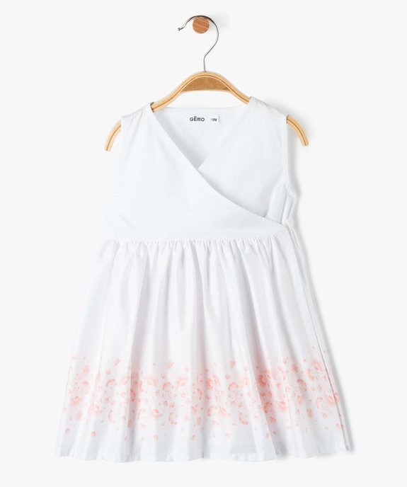 Robe bébé fille portefeuille à motif fleuri vue1 - GEMO(BEBE DEBT) - GEMO