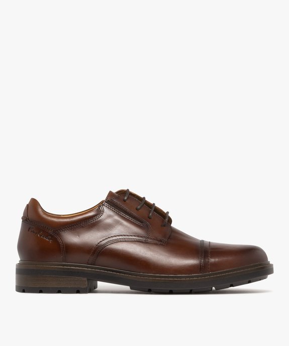 Derbies homme confort dessus en cuir avec bout droit perforé - Pierre Cardin D vue1 - PIERRE CARDIN CONFORT - GEMO