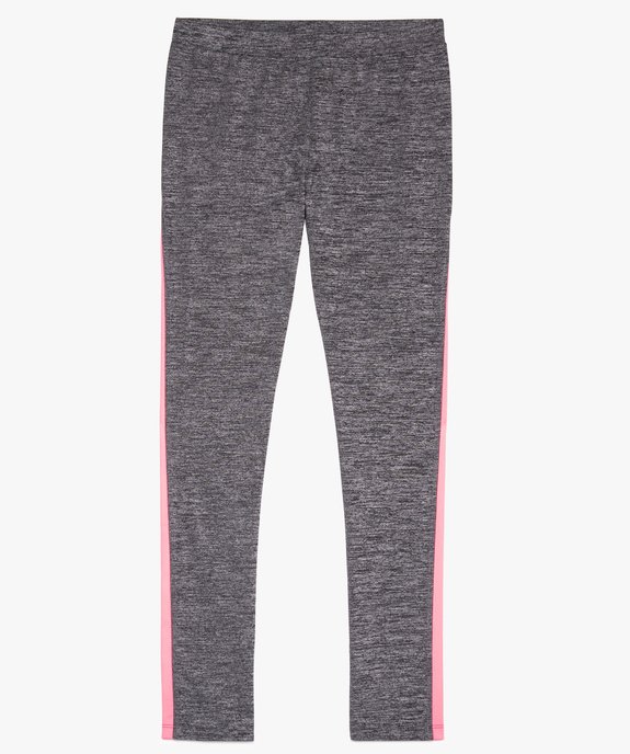 Leggings de sport fille avec bandes contrastantes vue1 - GEMO (JUNIOR) - GEMO