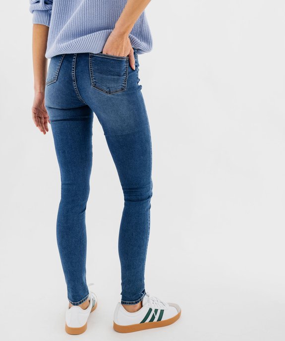 Jean skinny taille haute en denim stretch femme vue3 - GEMO 4G FEMME - GEMO