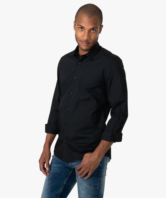 Chemise homme coupe droite unie - Repassage facile vue1 - GEMO (HOMME) - GEMO