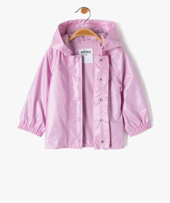 Imperméable bébé fille irisé à capuche  vue2 - GEMO(BEBE DEBT) - GEMO