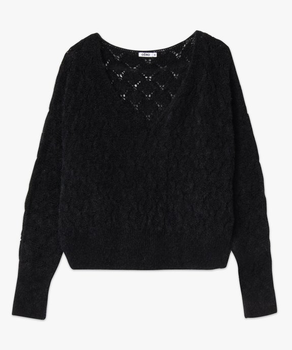 Pull à manches chauve-souris en maille fantaisie femme vue4 - GEMO(FEMME PAP) - GEMO