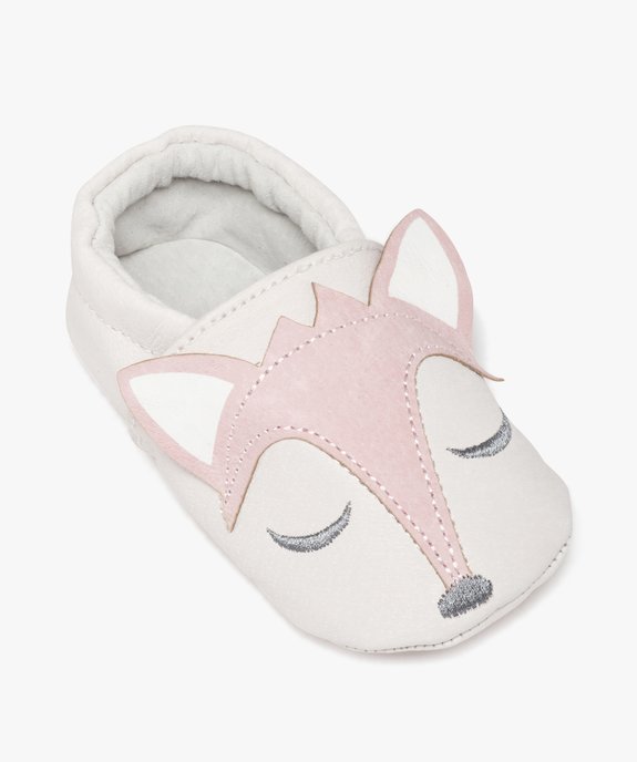 Chaussons de naissance bébé en cuir motifs animaux vue5 - GEMO(BB COUCHE) - GEMO