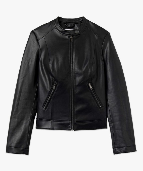 Blouson esprit biker avec zips femme vue5 - GEMO(FEMME PAP) - GEMO