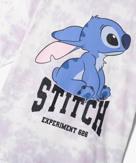 Tee-shirt à manches courtes avec motif Stitch fille - Disney vue2 - LILO & STITCH - GEMO