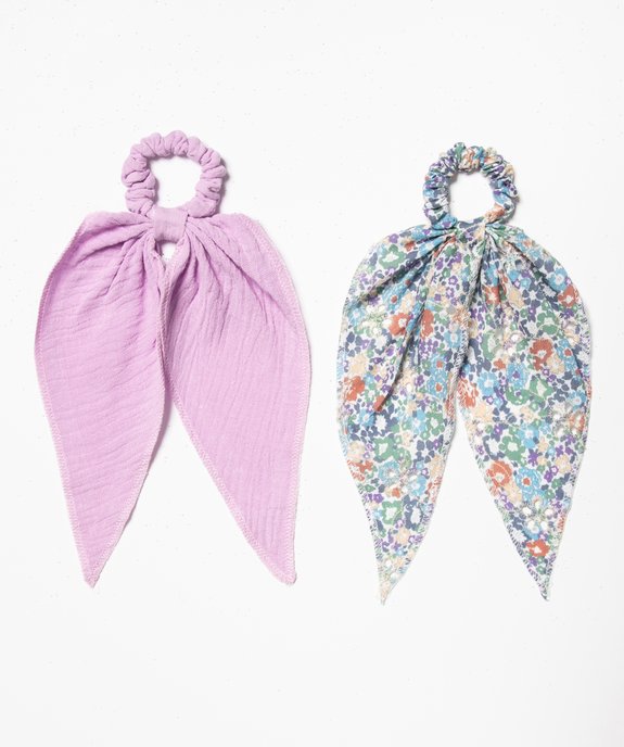 Elastiques cheveux effet foulard fille (lot de 2) vue1 - GEMO (ACCESS) - GEMO