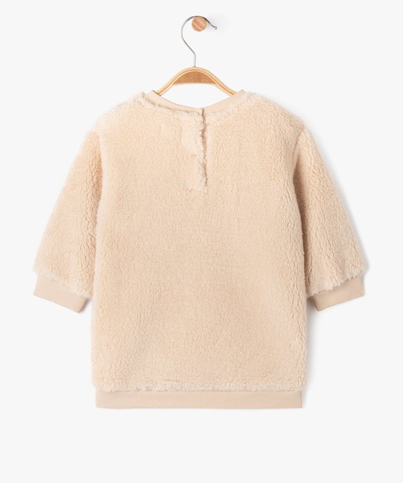 Robe sweat en maille peluche bébé fille vue3 - GEMO(BEBE DEBT) - GEMO