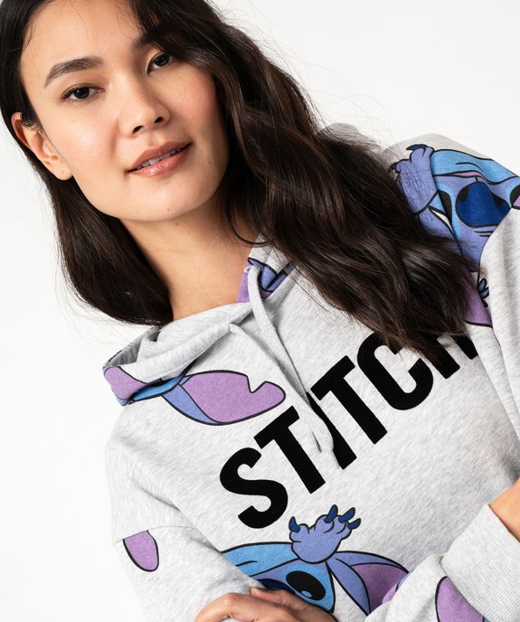 Sweat à capuche imprimé femme - Stitch  vue2 - LILO & STITCH - GEMO