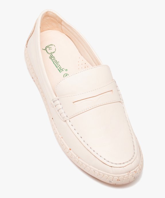 Mocassins femme dessus cuir uni et semelle crantée vue5 - ORGANICRAFT - GEMO