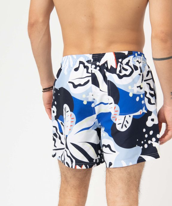 Short de bain homme imprimé avec slip filet intégré vue3 - GEMO (PLAGE) - GEMO