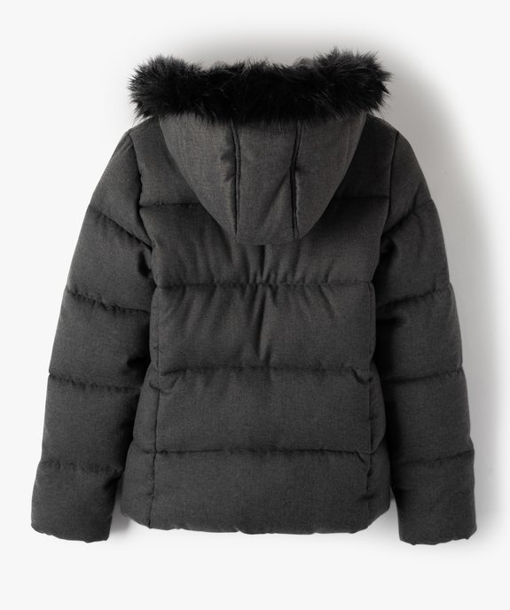 Parka fille matelassée avec capuche fantaisie vue5 - GEMO (JUNIOR) - GEMO