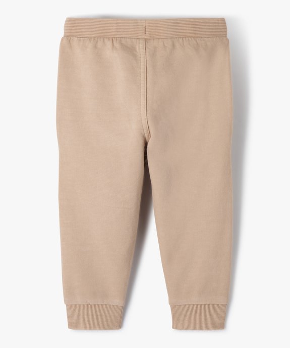 Pantalon de jogging bébé avec jeu de textures vue3 - GEMO(BEBE DEBT) - GEMO