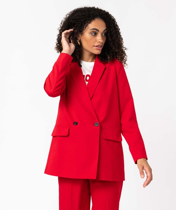 Veste blazer fermeture croisée femme vue1 - GEMO(FEMME PAP) - GEMO