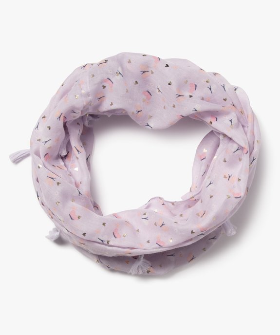 Foulard snood avec motifs pailletés fille vue1 - GEMO 4G FILLE - GEMO