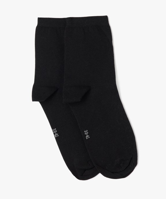 Chaussettes mi-hautes avec coutures plates femme (lot de 2) vue1 - GEMO(HOMWR FEM) - GEMO