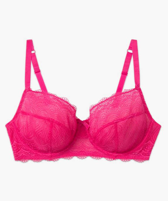 Soutien-gorge emboitant à armatures en dentelle grande taille vue4 - GEMO(HOMWR FEM) - GEMO