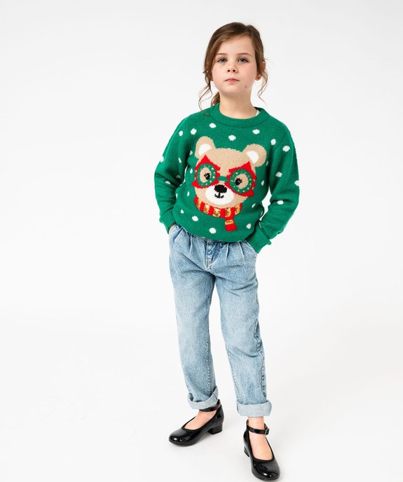 Pull de Noël avec motif nounours fille vue5 - GEMO (ENFANT) - GEMO