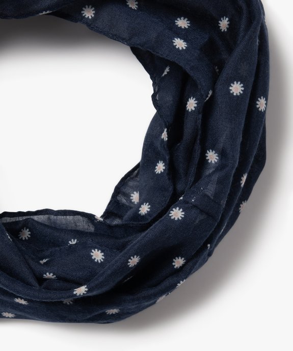 Foulard forme snood à motifs fleuris fille vue2 - GEMO 4G FILLE - GEMO