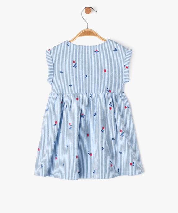 Robe bébé fille avec haut boutonné et jupe large vue4 - GEMO(BEBE DEBT) - GEMO