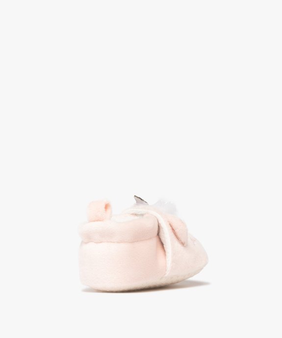 Chaussons de naissance bébé fille forme licorne en velours vue4 - LITTLE LOVE GEMO FOR GOOD - GEMO