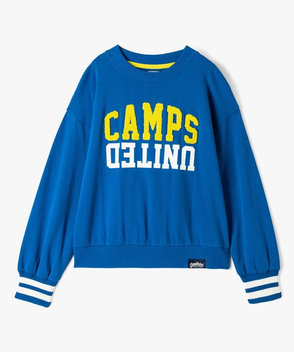 Sweat fille en molleton doux avec motif bouclette - Camps United vue2 - CAMPS UNITED - GEMO