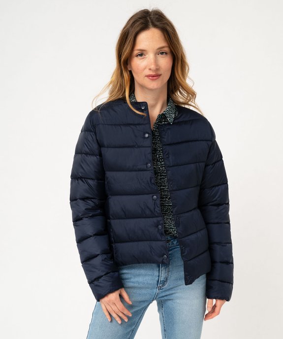 Blouson matelassé à col rond femme vue2 - GEMO 4G FEMME - GEMO