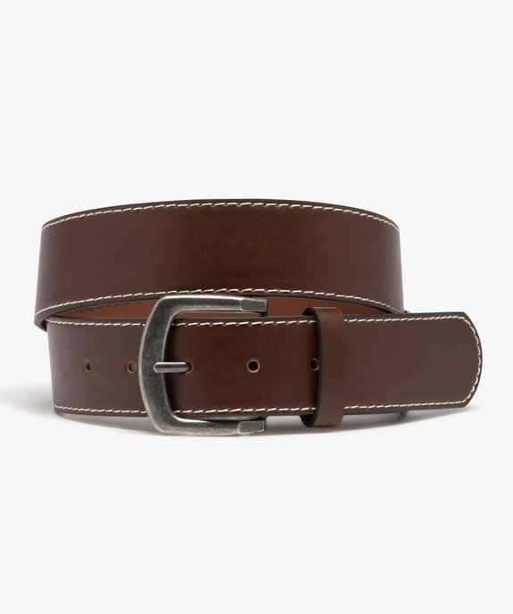 Ceinture avec large boucle en métal vieilli homme vue1 - GEMO (ACCESS) - GEMO