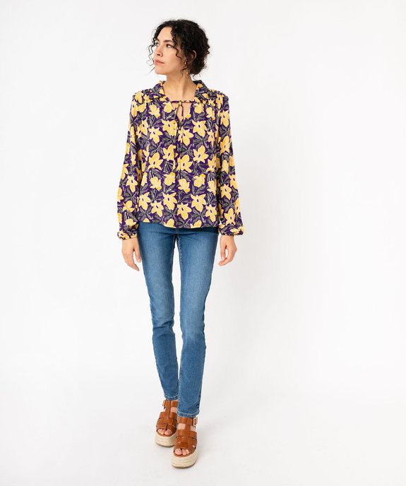 Blouse manches longues à motifs fleuris femme vue5 - GEMO(FEMME PAP) - GEMO