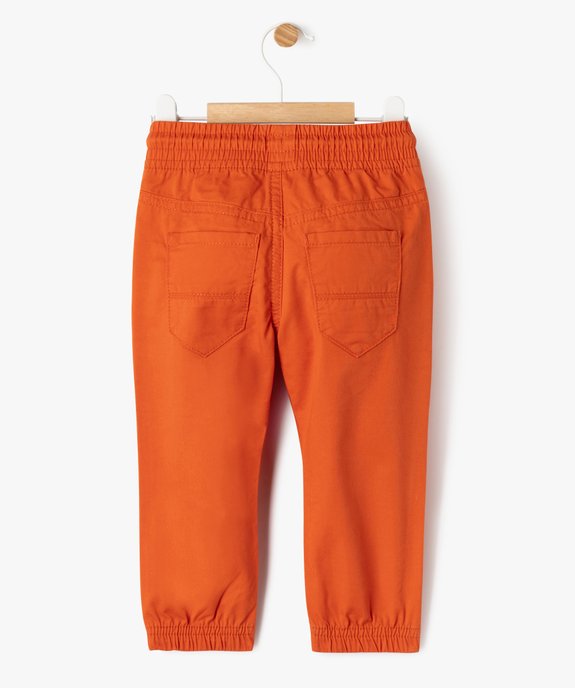 Pantalon jogger en coton bébé garçon vue4 - GEMO 4G BEBE - GEMO