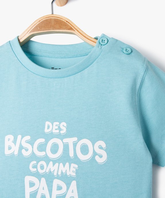 Tee-shirt manches courtes en coton imprimé bébé garçon vue2 - GEMO 4G BEBE - GEMO