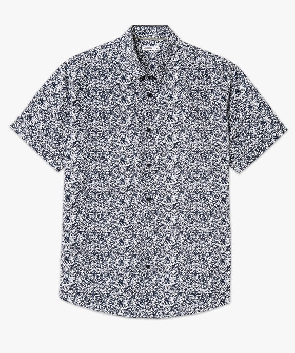 Chemise droite à manches courtes imprimée homme vue4 - GEMO (HOMME) - GEMO