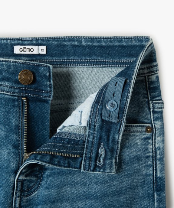 Jean garçon coupe Skinny coloris délavé vue2 - GEMO 4G GARCON - GEMO