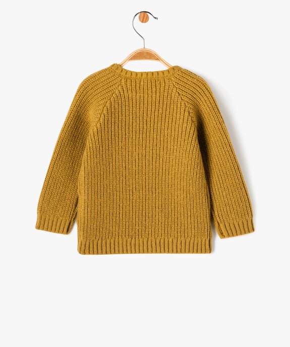 Pull en maille avec motif brodé bébé garçon - LuluCastagnette vue3 - LULUCASTAGNETTE - GEMO