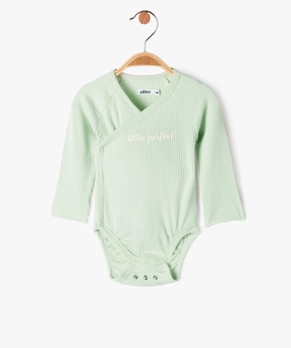 Ensemble naissance évolutif 3 pièces bébé fille body, pantalon et bonnet vue3 - GEMO 4G BEBE - GEMO