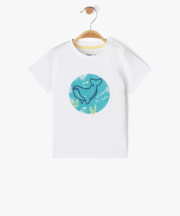 Tee-shirt à manches courtes avec motif marin bébé garçon vue1 - GEMO 4G BEBE - GEMO