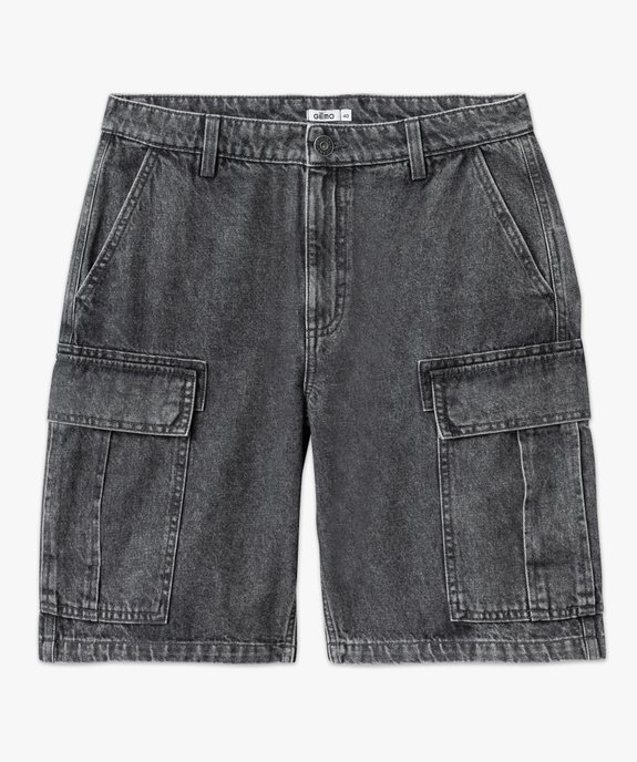 Bermuda en jean cargo homme vue4 - GEMO 4G HOMME - GEMO