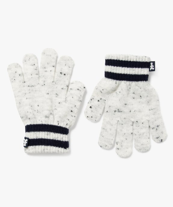 Gants en maille chinée garçon - LuluCastagnette vue1 - LULUCASTAGNETTE - GEMO