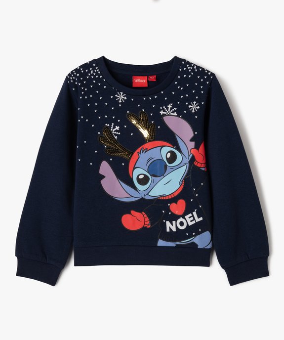 Sweat de Noël imprimé Stitch fille - Disney vue2 - LILO & STITCH - GEMO