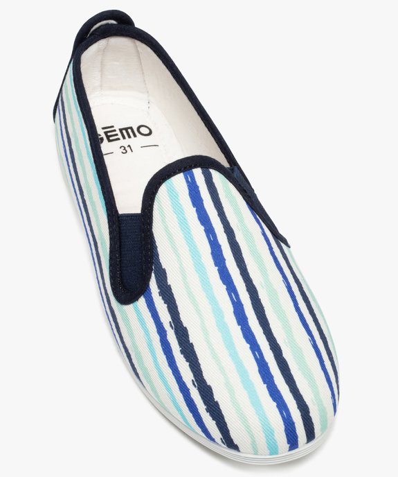 Chaussons garçon en toile rayée vue5 - GEMO (ENFANT) - GEMO