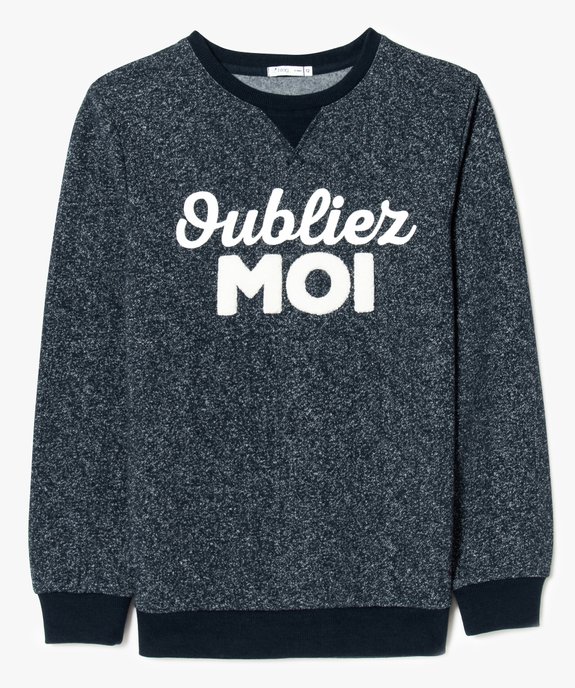 Sweat shirt en molleton avec inscription sur l'avant vue2 - GEMO (JUNIOR) - GEMO