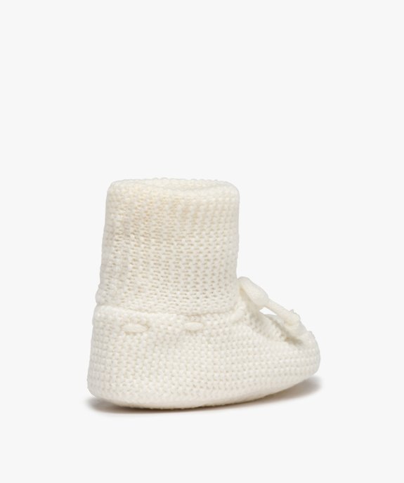 Chaussons bébé bottillons en maille unis vue4 - GEMO 4G BEBE - GEMO