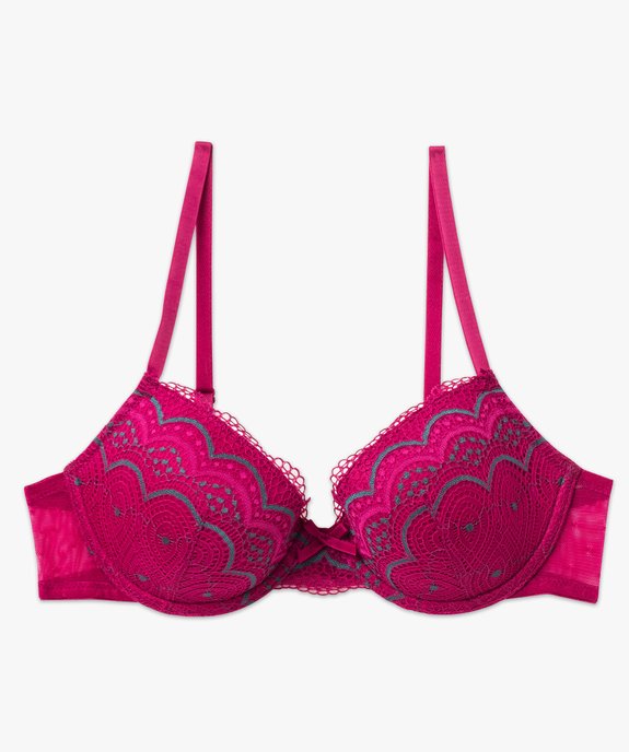 Soutien-gorge corbeille en dentelle à armatures vue4 - GEMO(HOMWR FEM) - GEMO