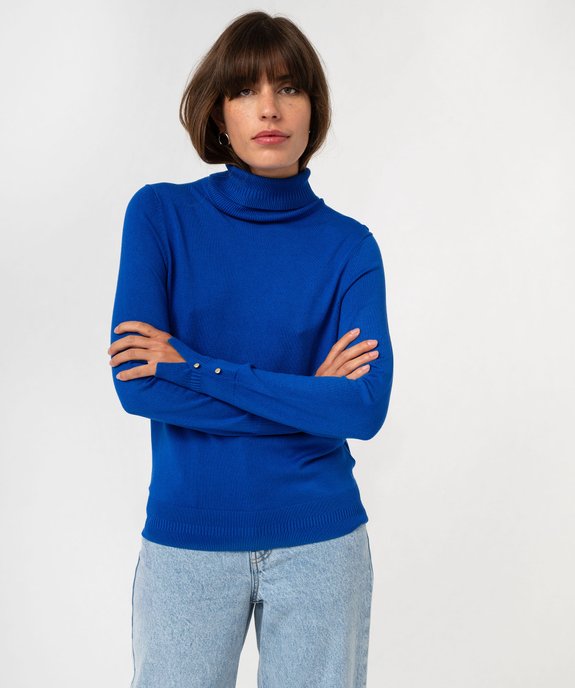 Pull fin en viscose à col roulé femme vue5 - GEMO 4G FEMME - GEMO