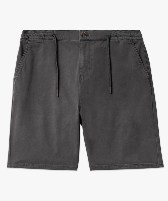 Bermuda chino en coton stretch et taille élastiquée homme vue4 - GEMO (HOMME) - GEMO